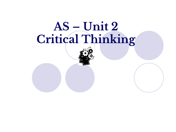 Ocr Critical Thinking Unit 2 Jan 2011 Past Paper?