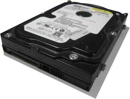 the top side of a hard disk (http://www.bbc.co.uk/schools/gcsebitesize/ict/images/harddisk_top.jpg)