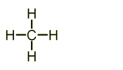 H - C - H, with an H above and below the C. (http://www.bbc.co.uk/schools/gcsebitesize/science/images/methane_chem_struc_2.gif)