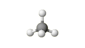 one carbon atom and four hydrogen atoms (http://www.bbc.co.uk/schools/gcsebitesize/science/images/methane_model_2.gif)