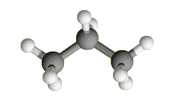 three carbon atoms and eight hydrogen atoms (http://www.bbc.co.uk/schools/gcsebitesize/science/images/propane_model.gif)