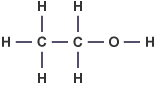 Displayed formula for ethanol (http://www.bbc.co.uk/staticarchive/3e83c099b7cfab929c27742a3b0474bb1786932d.gif)