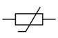 a rectangle lying flat with two horizontal lines running out either side of it. A 45 degree line runs through the rectangle which bends at the bottom to run parallel with the base of the rectangle (http://www.bbc.co.uk/schools/gcsebitesize/science/images/ph_elect01_k.gif)