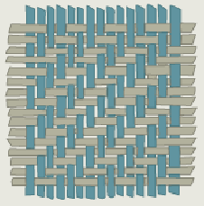 Twill weave pattern (http://www.bbc.co.uk/schools/gcsebitesize/design/images/twillweave.gif)