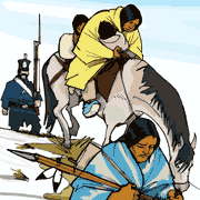 Native americans travelling along the trail of tears (http://www.bbc.co.uk/staticarchive/458198450ff4d4c613b85429f3b2bd631c847e75.gif)