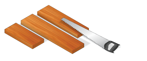 Three planks of wood and a saw (http://www.bbc.co.uk/staticarchive/80d9926b038ca33e170e7601a754893e25b90d79.gif)