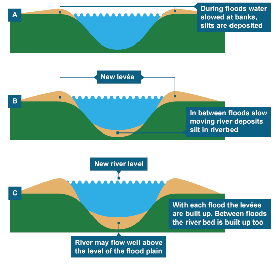 Image result for natural levees (http://www.bbc.co.uk/staticarchive/e17010d1384476517ef8b30fcff940faefe099ba.png)