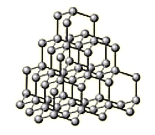 lattice of connected atoms (http://www.bbc.co.uk/schools/gcsebitesize/science/images/bond_diamond.gif)