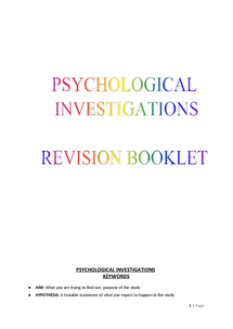 psychology research methods past paper ocr