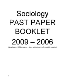 Sociology test papers