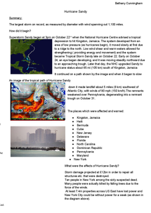 hurricane sandy case study geography